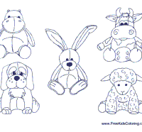 Stuffed animals coloring pages