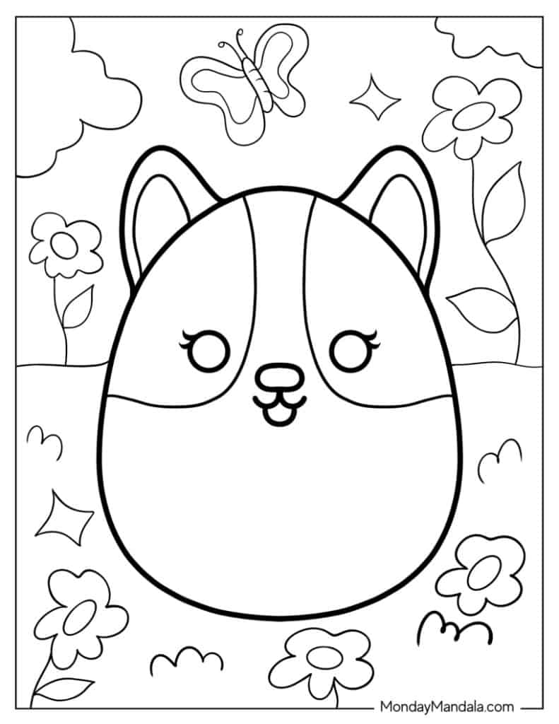 Squishmallow coloring pages free pdf printables