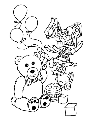 Toys coloring page free printable coloring pages