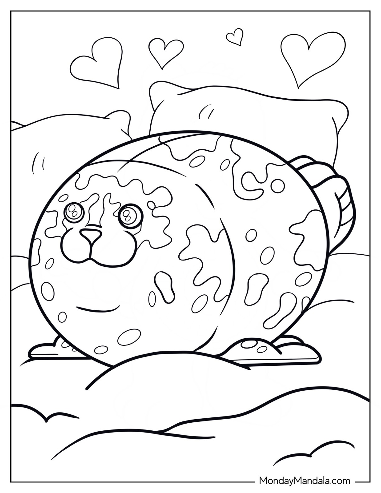 Seal coloring pages free pdf printables