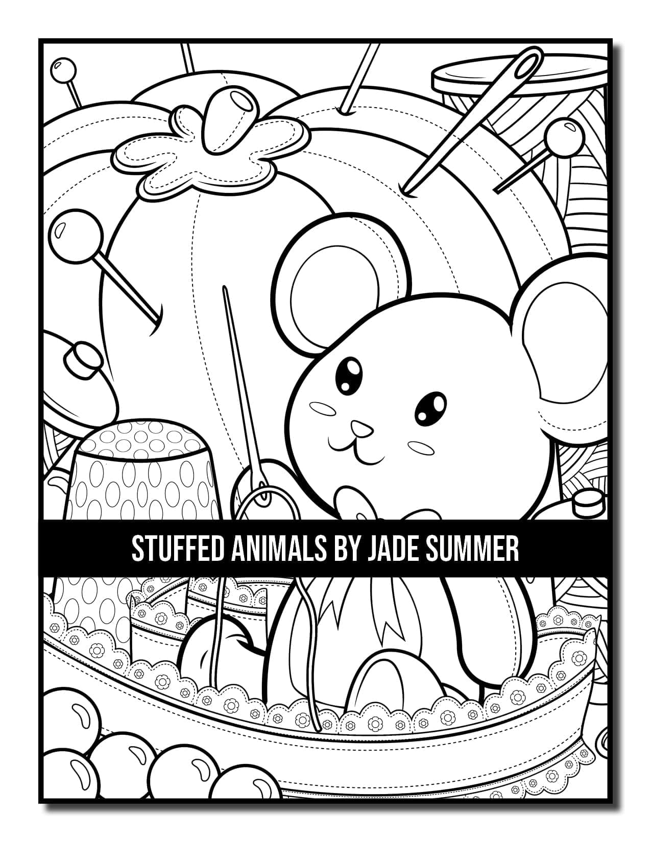 Stuffed animals coloring book jade summer