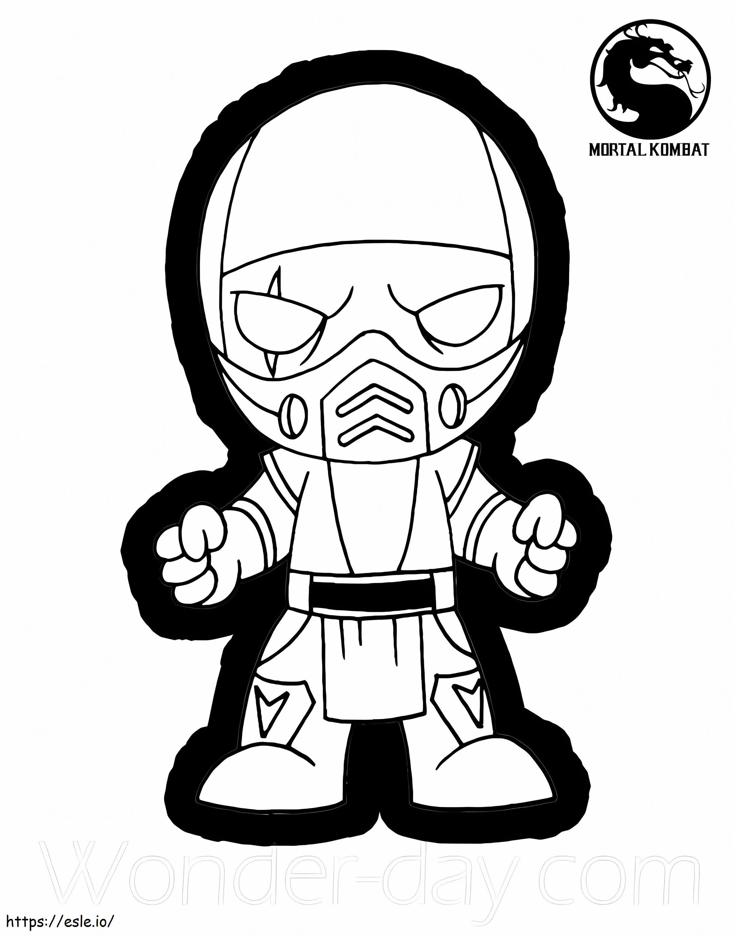 Cute sub zero coloring page