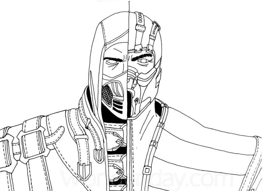 Mortal kombat coloring pages printable for free download