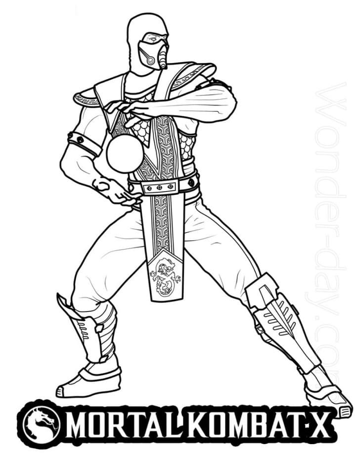 Mortal kombat coloring pages printable for free download