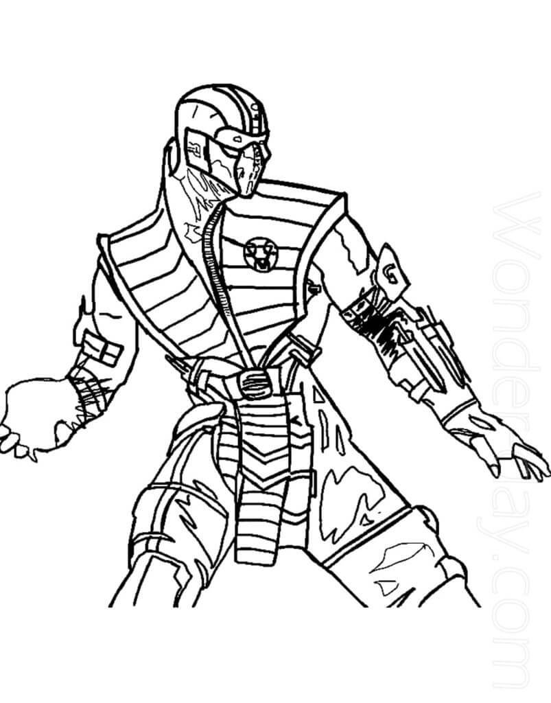 Mortal kombat coloring pages printable for free download