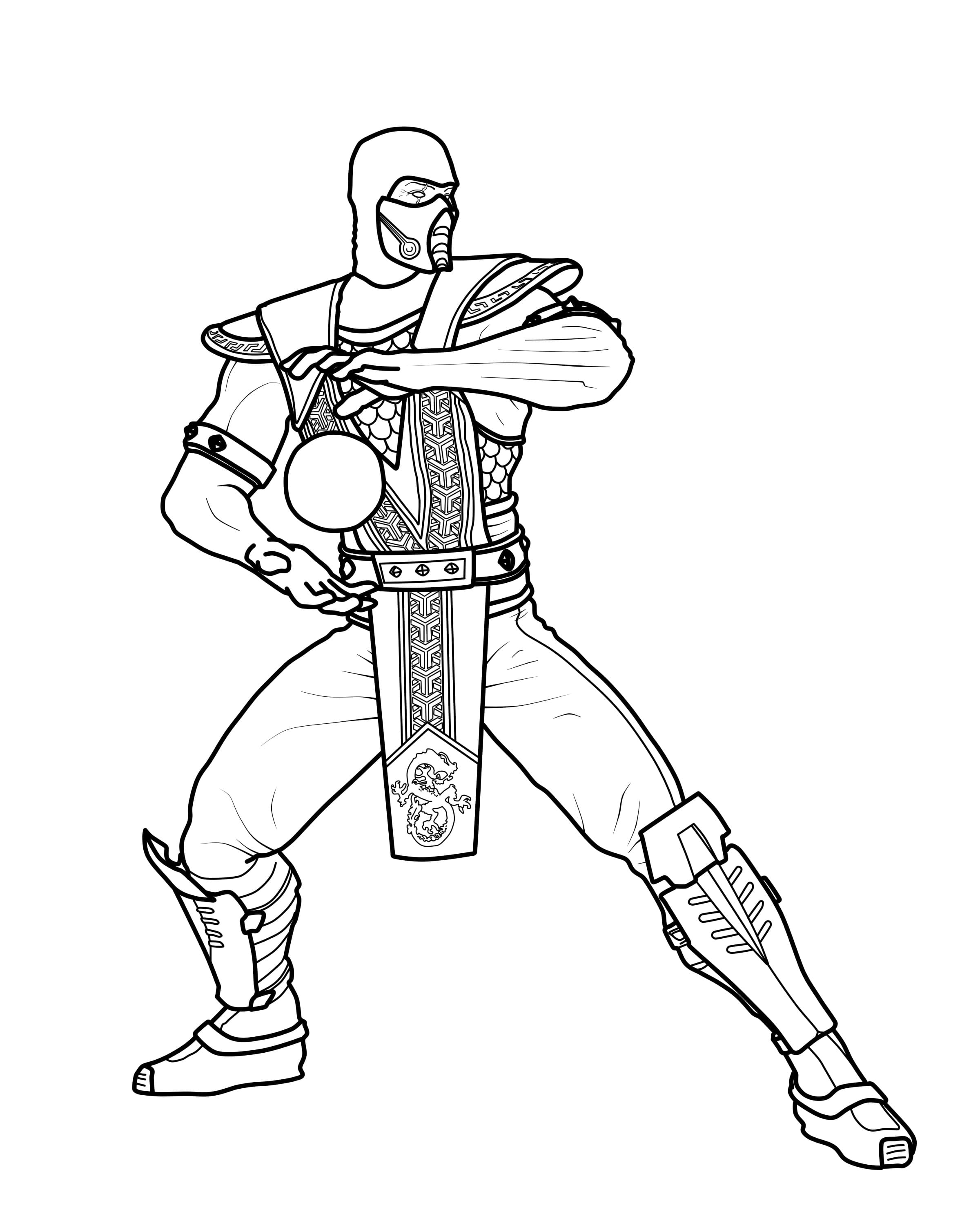 Mortal kombat coloring pages