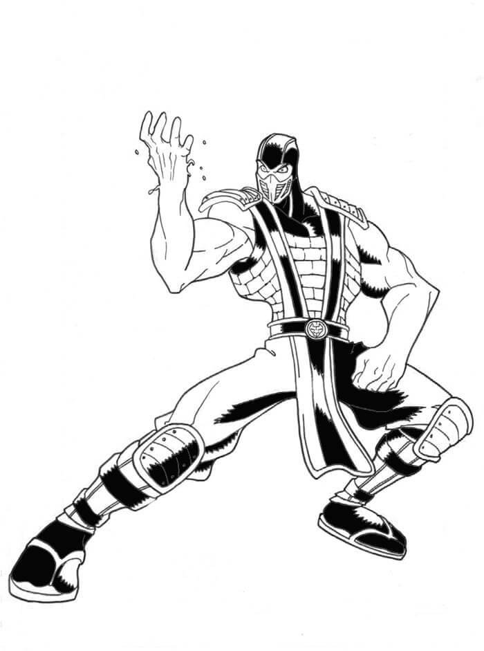 Mortal kombat coloring pages printable for free download