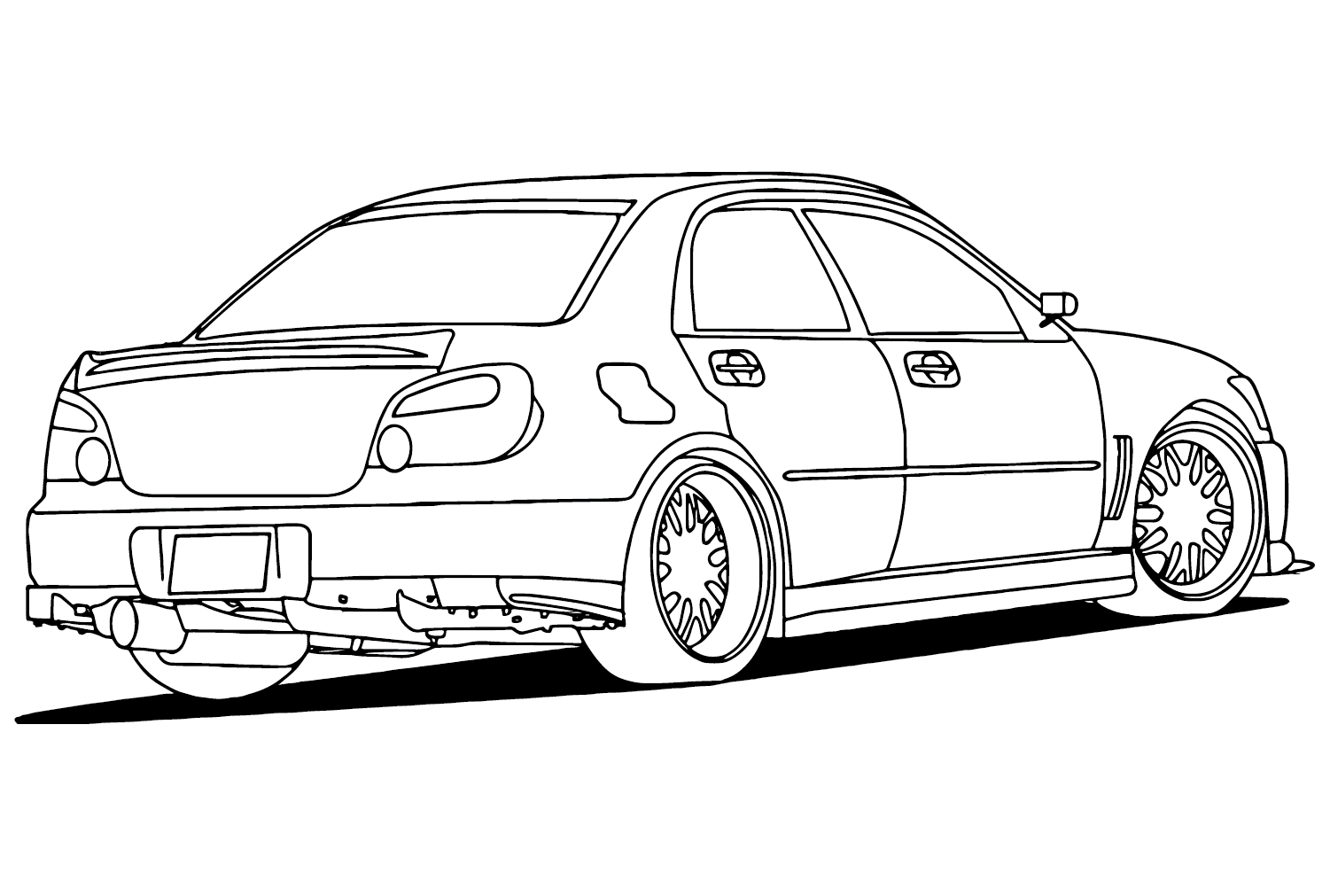 Subaru coloring pages