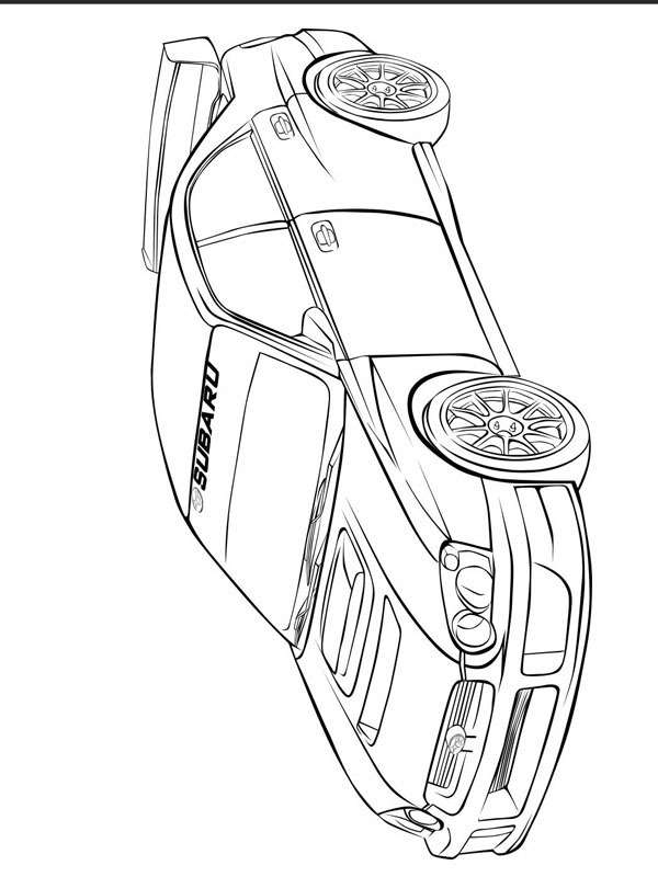 Subaru impreza coloring page