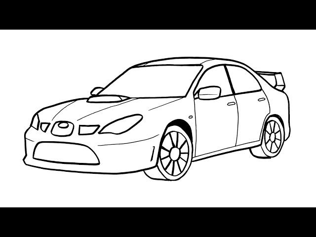 How to draw a subaru impreza wrx sti