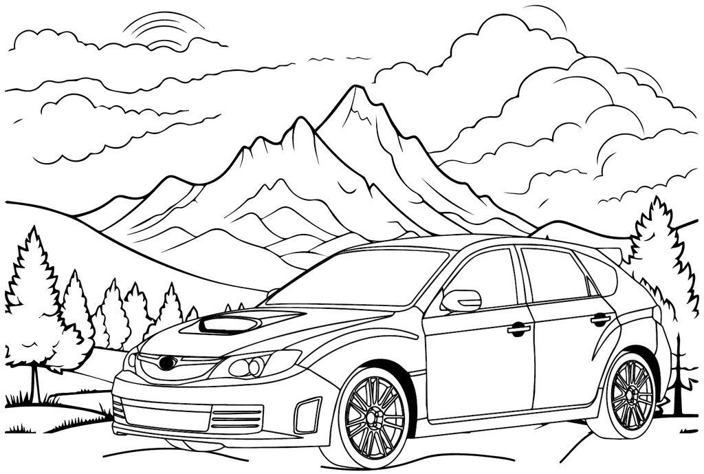 Subaru coloring pages