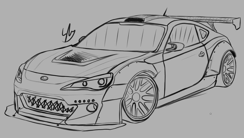 Sammy on x two rough sketches of my needforspeed subaru brz same car different angles httpstcoykbopfzmn x