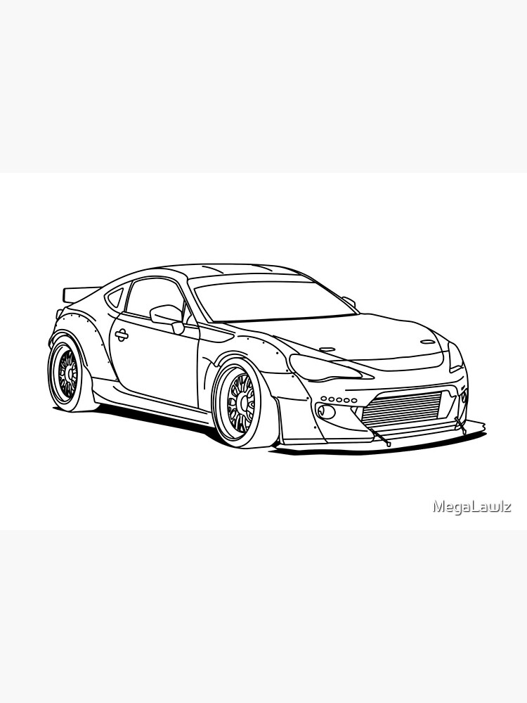 Subaru brztoyota gt art board print for sale by megalawlz