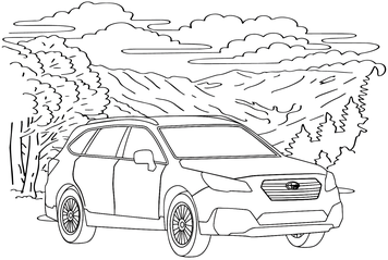 Subaru coloring pages