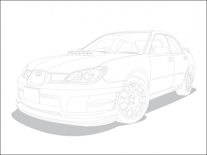 Subaru impreza vector for free download