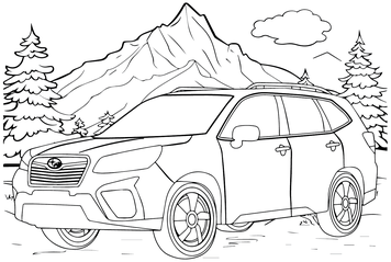 Subaru coloring pages