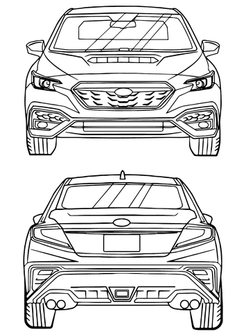 Subaru coloring pages