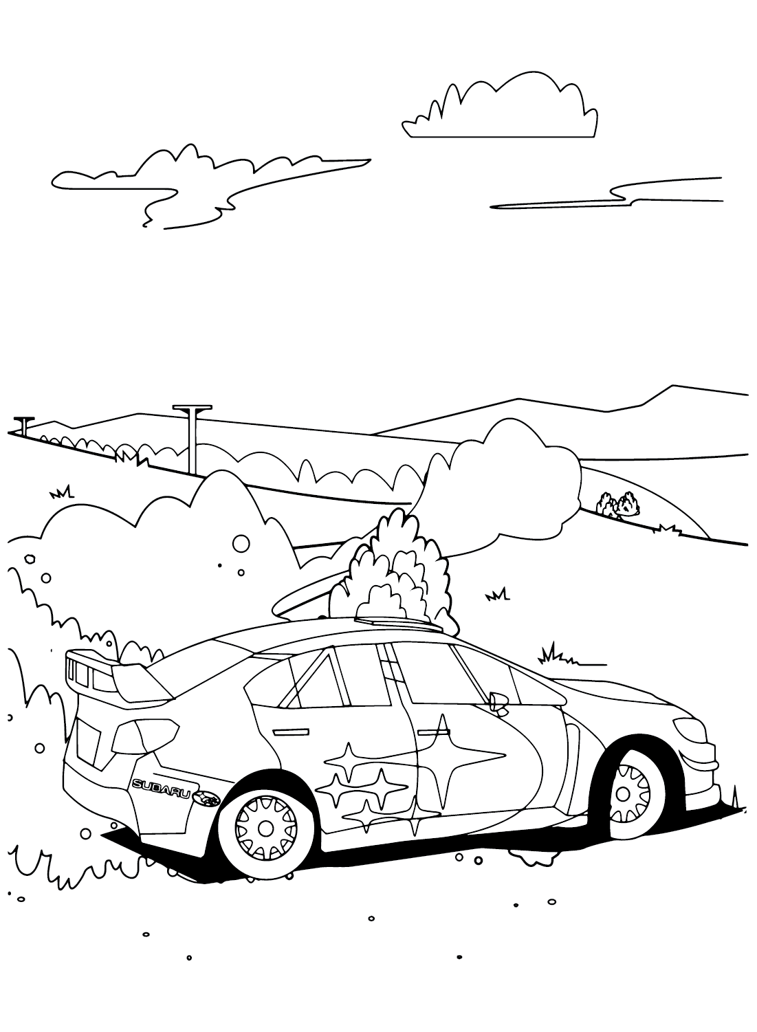 Subaru outback coloring page