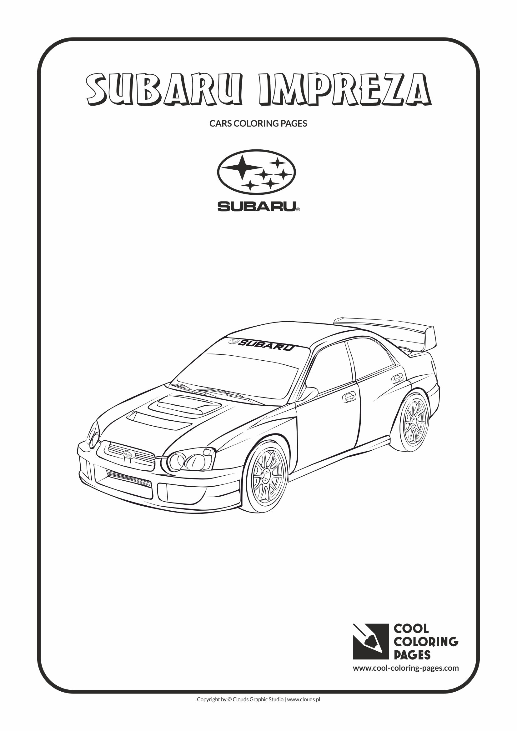 Cool coloring pages subaru impreza coloring page