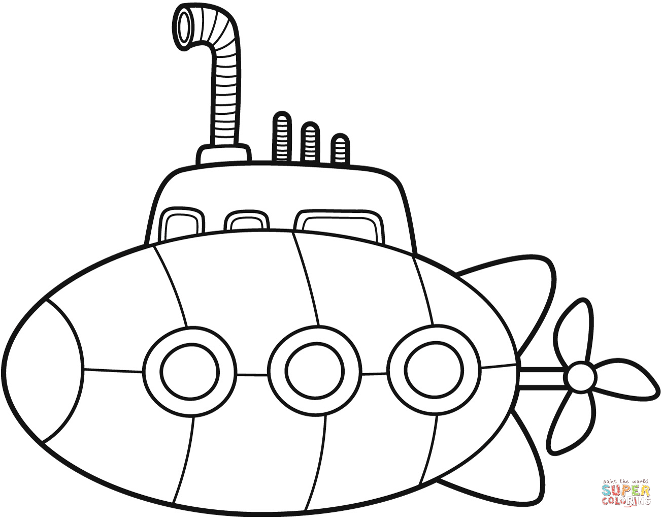 Submarine coloring page free printable coloring pages