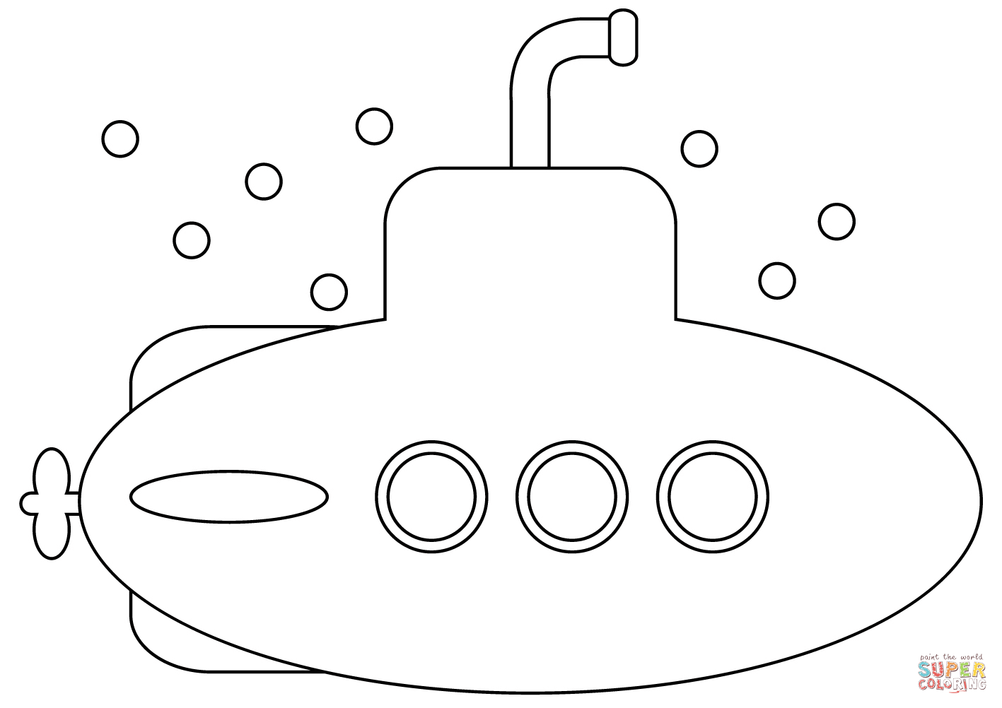 Submarine coloring page free printable coloring pages