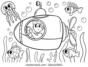 Submarine coloring pages images stock photos d objects vectors