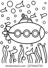 Submarine coloring pages images stock photos d objects vectors