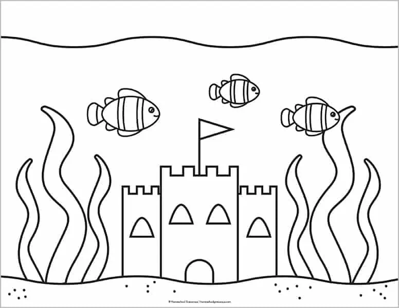 Ocean coloring pages for kids to print for free