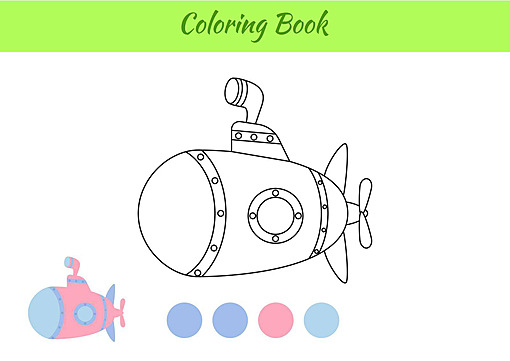 Submarine coloring page png transparent images free download vector files