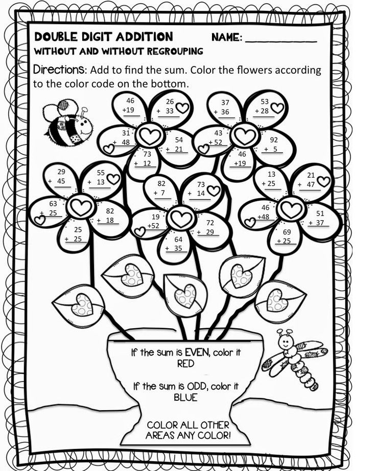 Digit addition and subtraction coloring worksheets here you can find more pictures for â addition coloring worksheet math coloring worksheets color worksheets