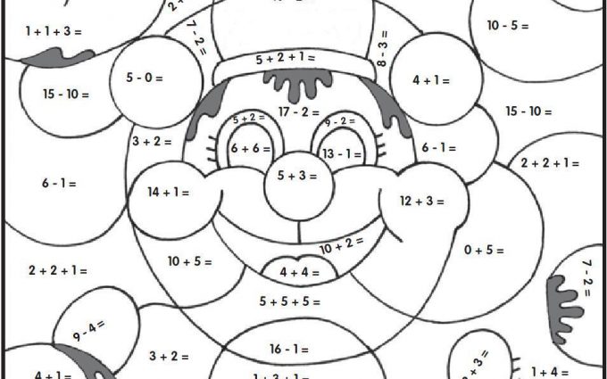 Addition and subtraction coloring worksheets