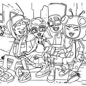 Subway surfers coloring pages printable for free download