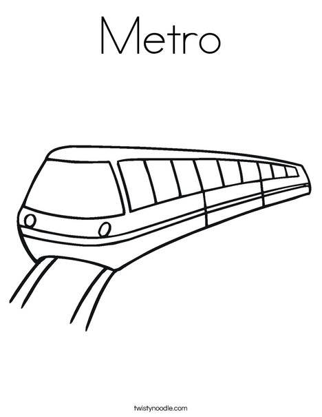 Metro coloring page