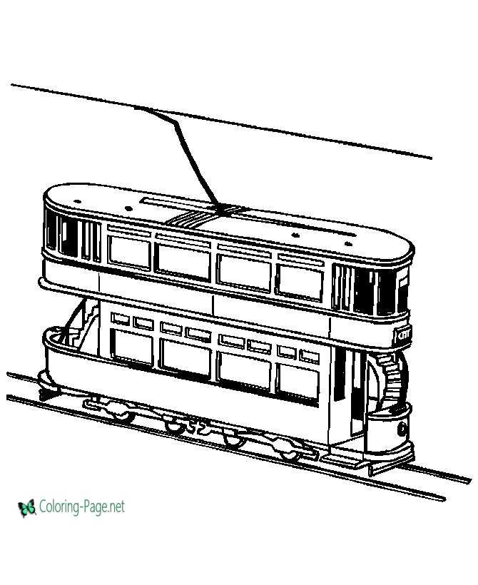 Train coloring page printable subway trains