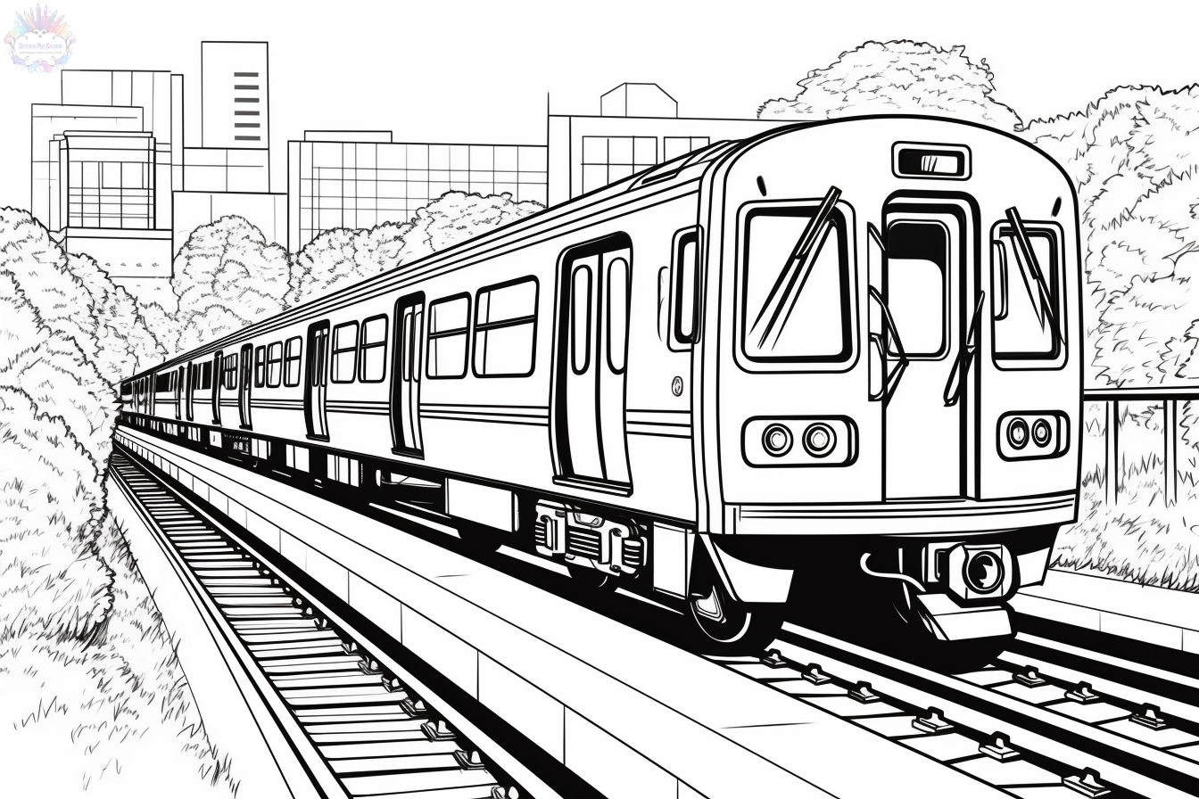 Train coloring pages