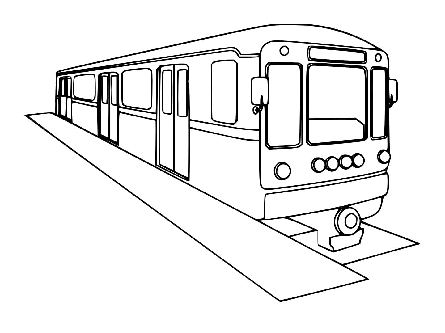 Subway image coloring page