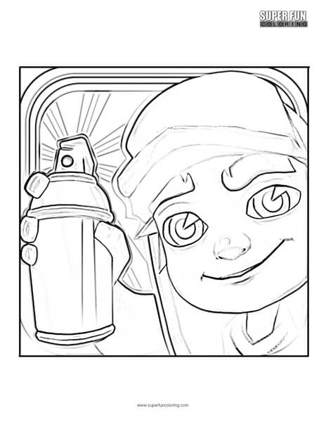 Subway surfers coloring page