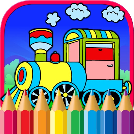 Trains coloring pages