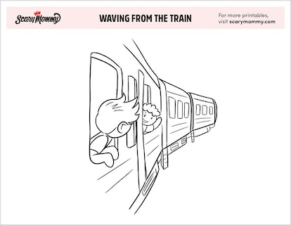 All aboard train coloring pages to entertain your little conductor