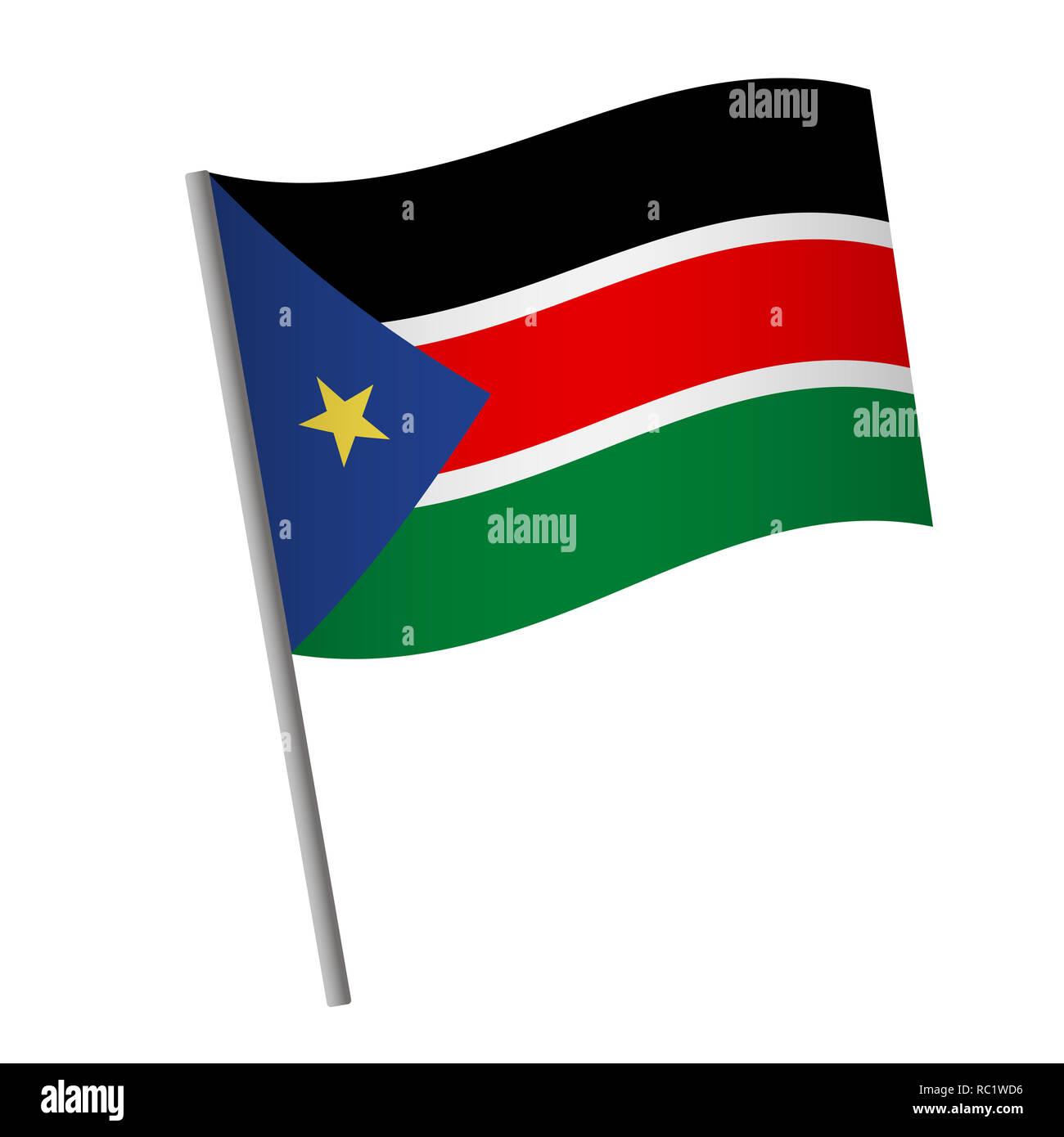 Flag south sudan cut out stock images pictures