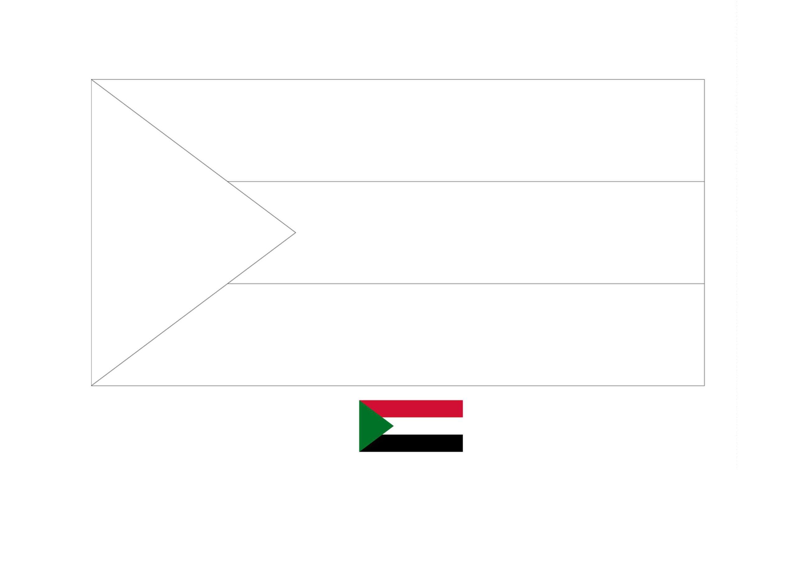 Sudan flag coloring page sudan flag flag coloring pages lesotho flag