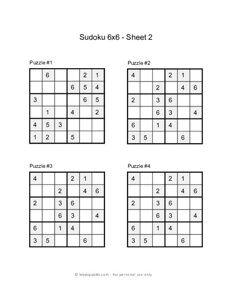 Printable sudoku for kids