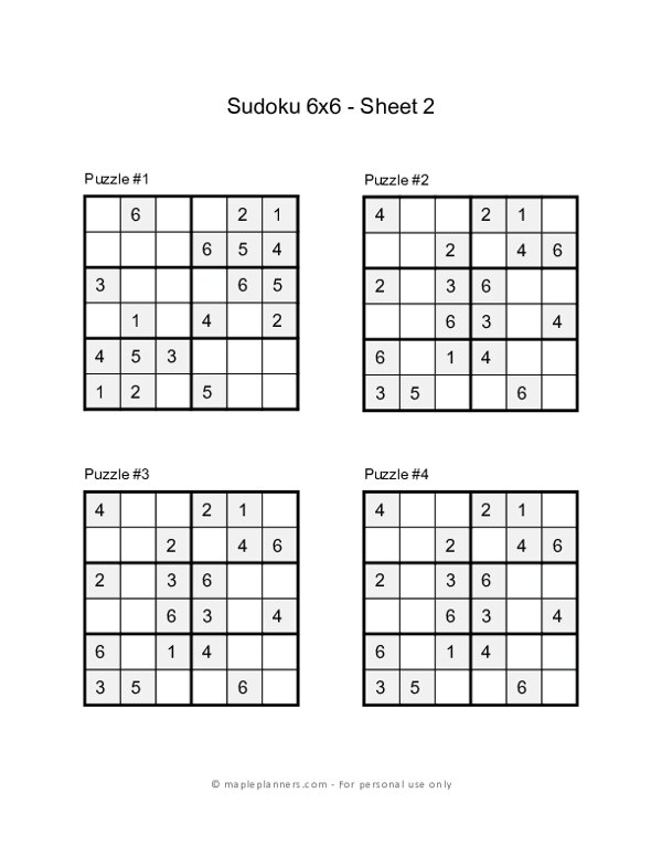 X sudoku puzzles printable