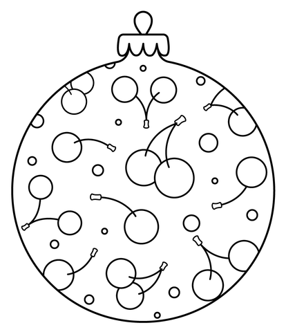 Christmas ball coloring page free printable coloring pages