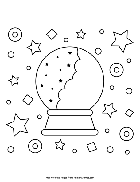 Crystal ball coloring page â free printable pdf from