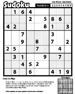 Sudoku free coloring pages