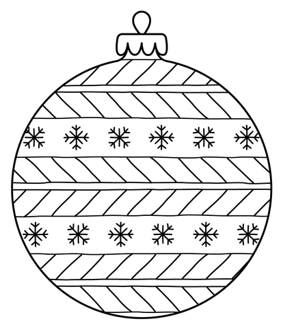 Christmas ball coloring page free printable coloring pages