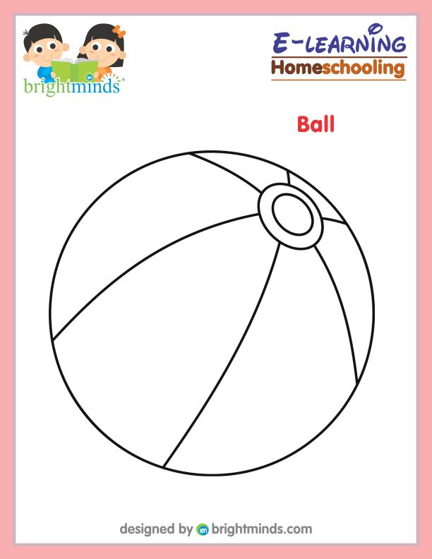 Ball coloring sheet bright minds platform