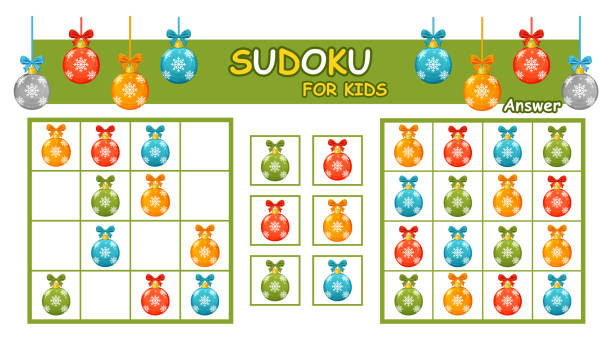 Christmas sudoku stock illustrations royalty