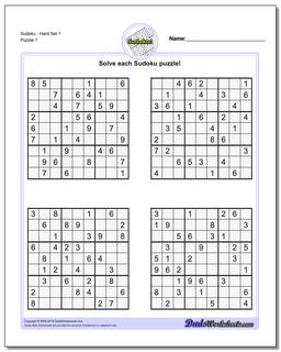 Printable sudoku puzzles